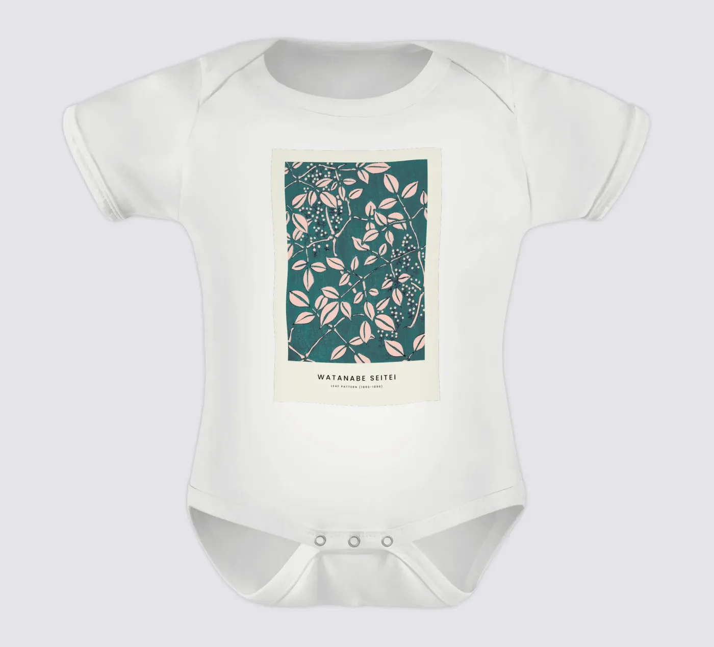 Seitei - Leaf Pattern Kurzarm Babybody von Vintage by JUNIQE