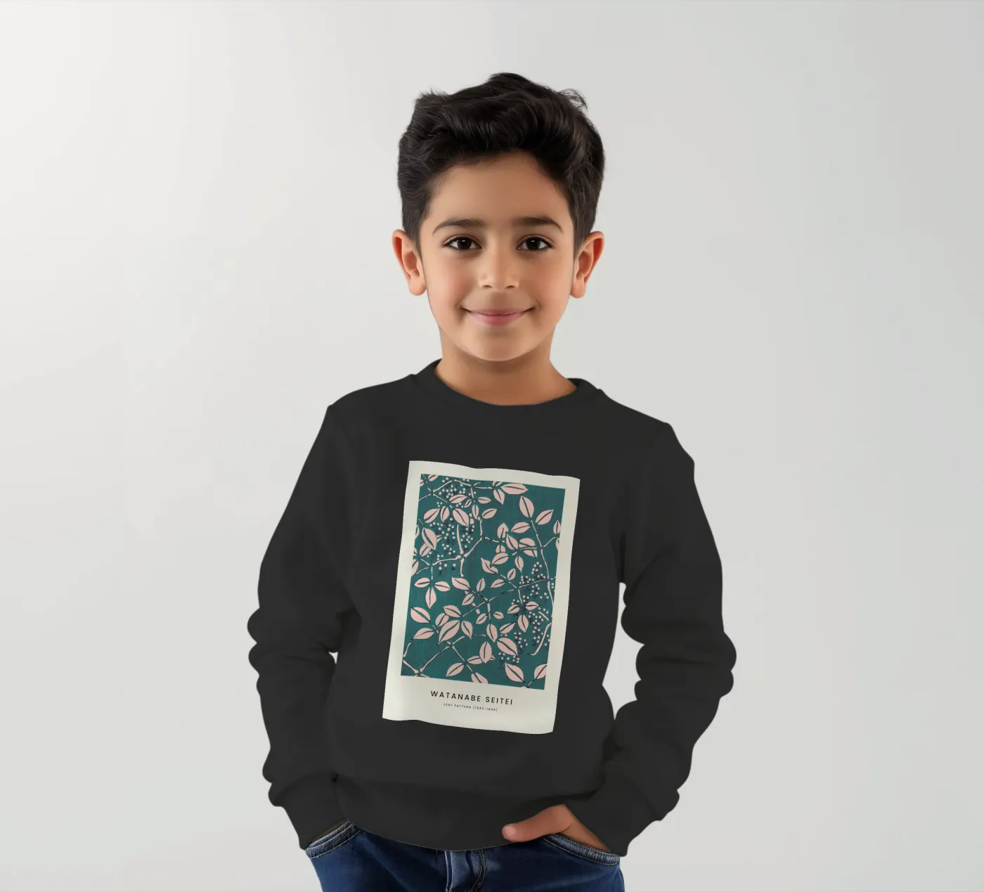 Seitei - Leaf Pattern kinder sweatshirt van Vintage by JUNIQE
