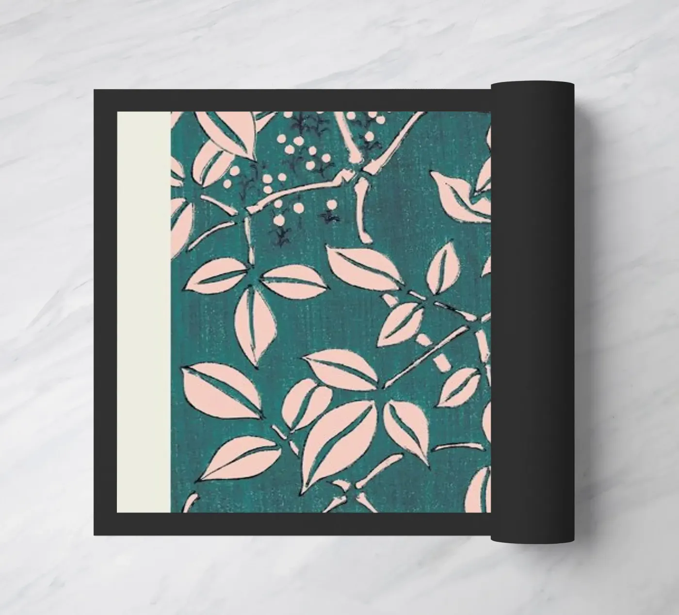 Seitei - Leaf Pattern Fußmatte von Vintage by JUNIQE
