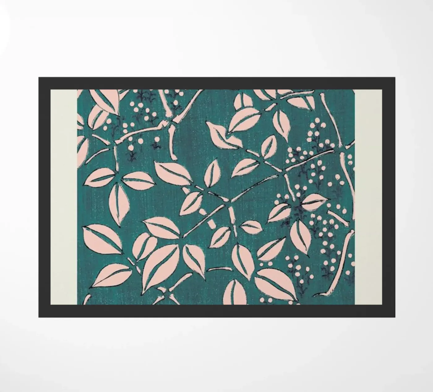 Seitei - Leaf Pattern Fußmatte von Vintage by JUNIQE