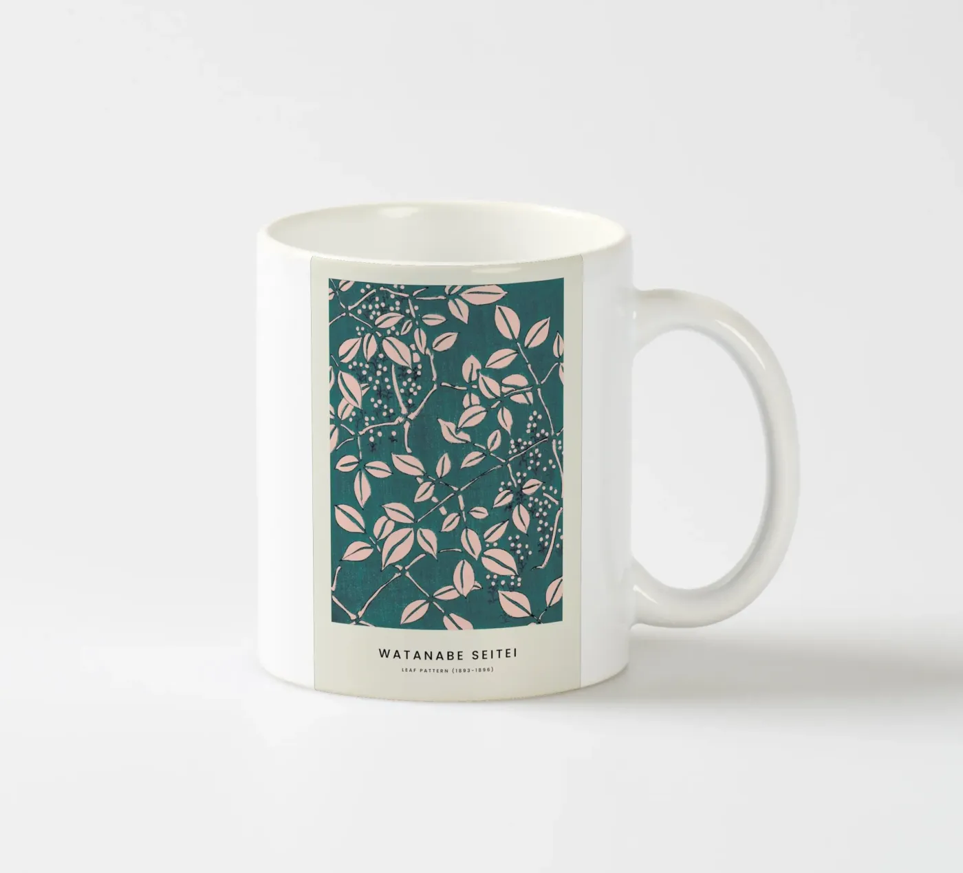 Seitei - Leaf Pattern ceramic mug by Vintage by JUNIQE