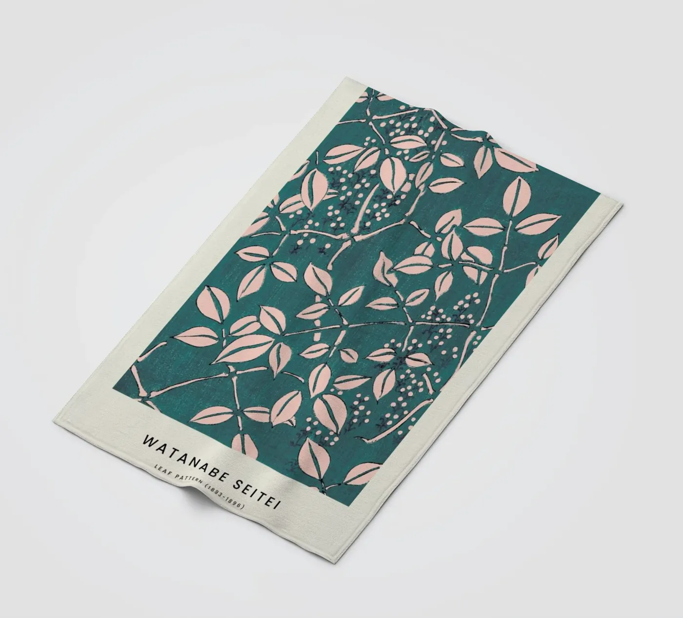 Seitei - Leaf Pattern Fleecedecke von Vintage by JUNIQE