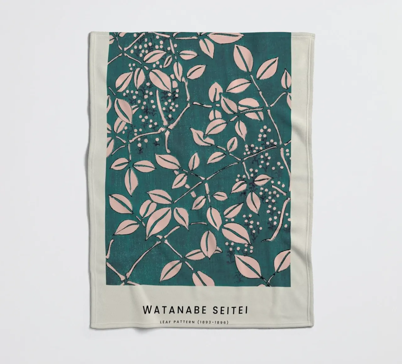 Seitei - Leaf Pattern plaid polaire de Vintage by JUNIQE