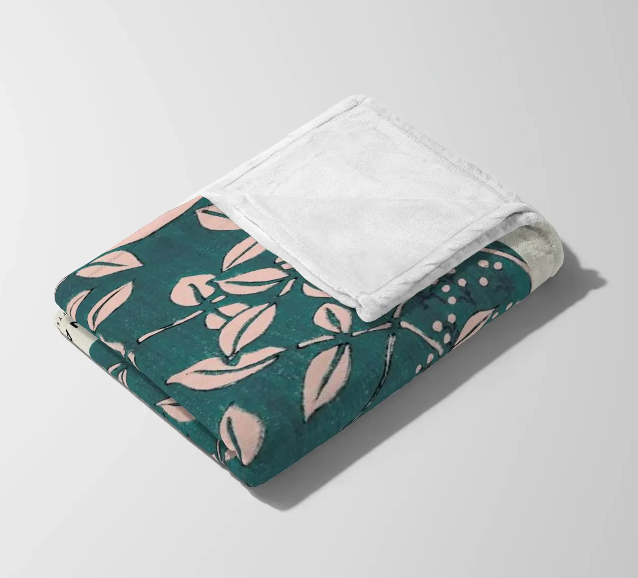 Seitei - Leaf Pattern plaid polaire de Vintage by JUNIQE