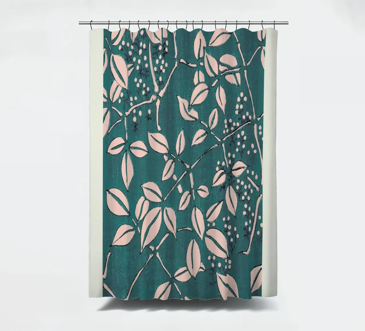 Seitei - Leaf Pattern Duschvorhang von Vintage by JUNIQE