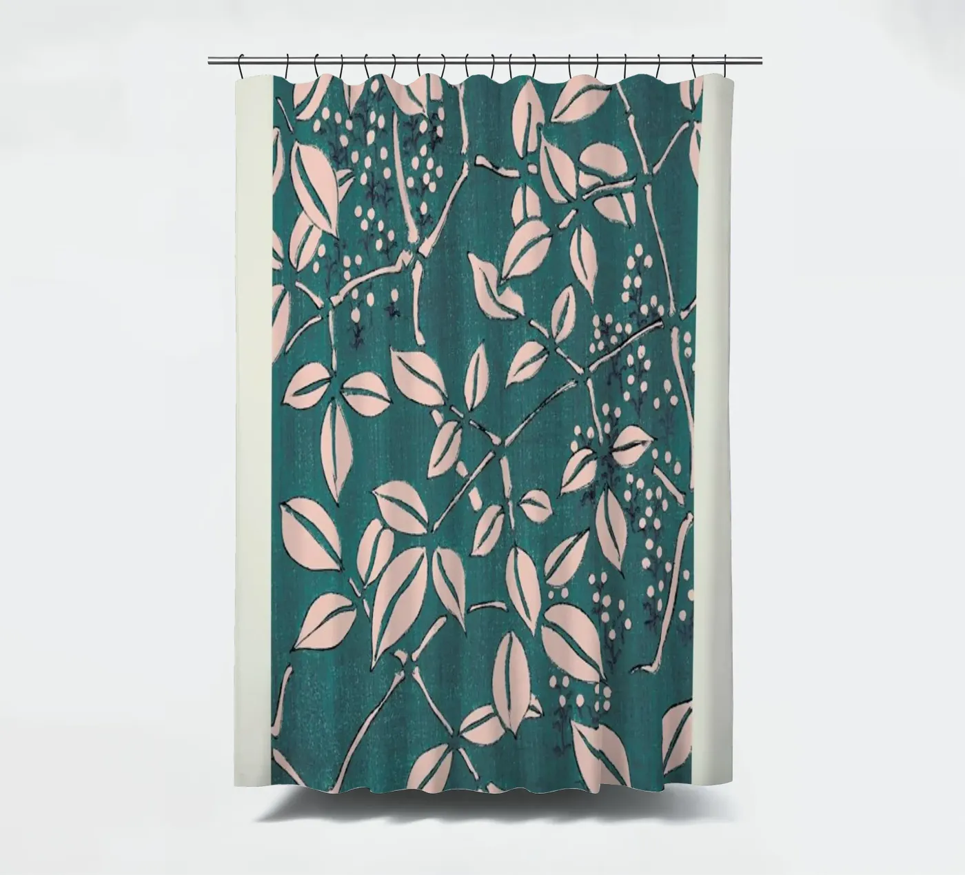 Seitei - Leaf Pattern Duschvorhang von Vintage by JUNIQE