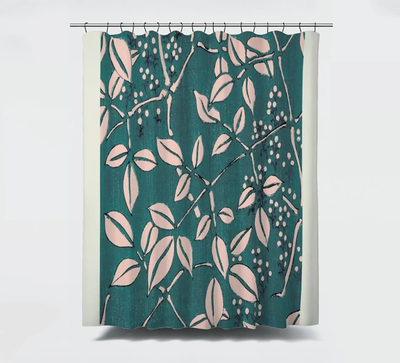 Seitei - Leaf Pattern Duschvorhang von Vintage by JUNIQE
