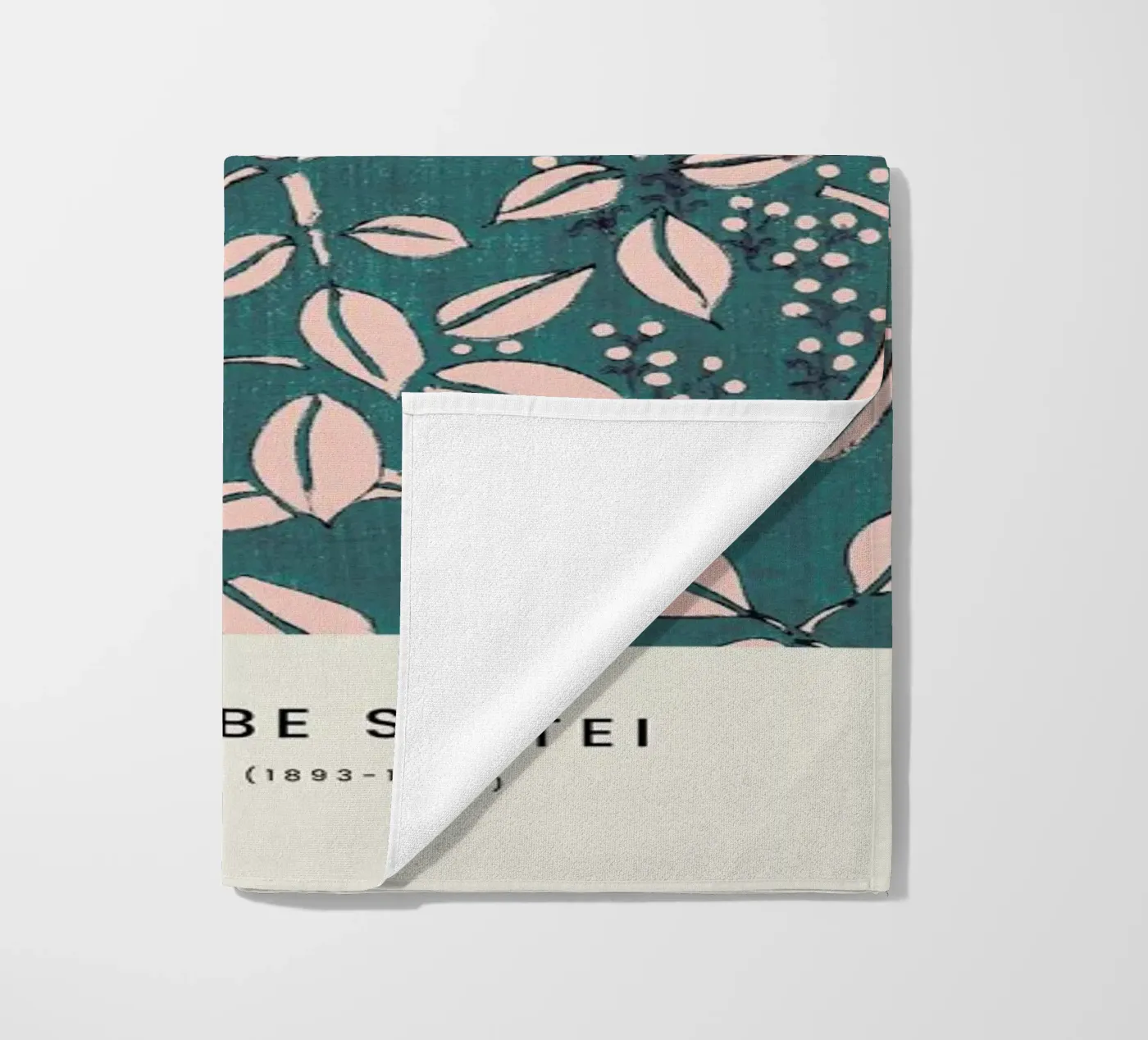 Seitei - Leaf Pattern strandhanddoek van Vintage by JUNIQE