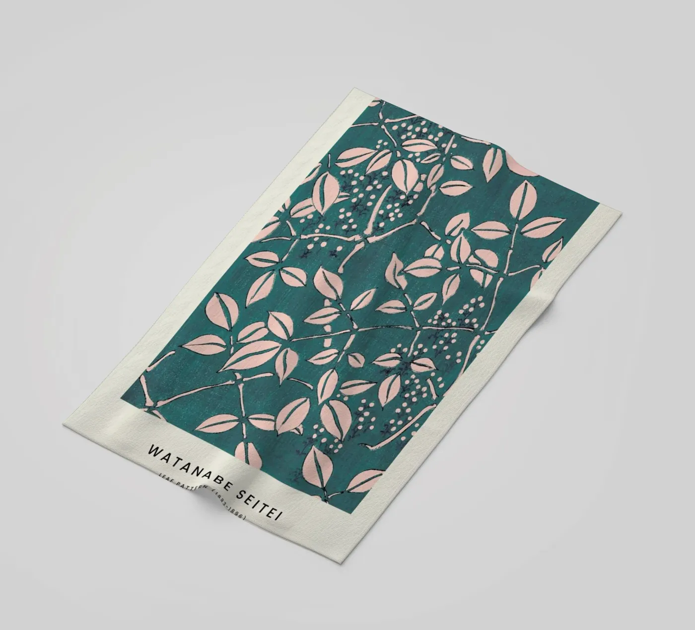 Seitei - Leaf Pattern strandhanddoek van Vintage by JUNIQE