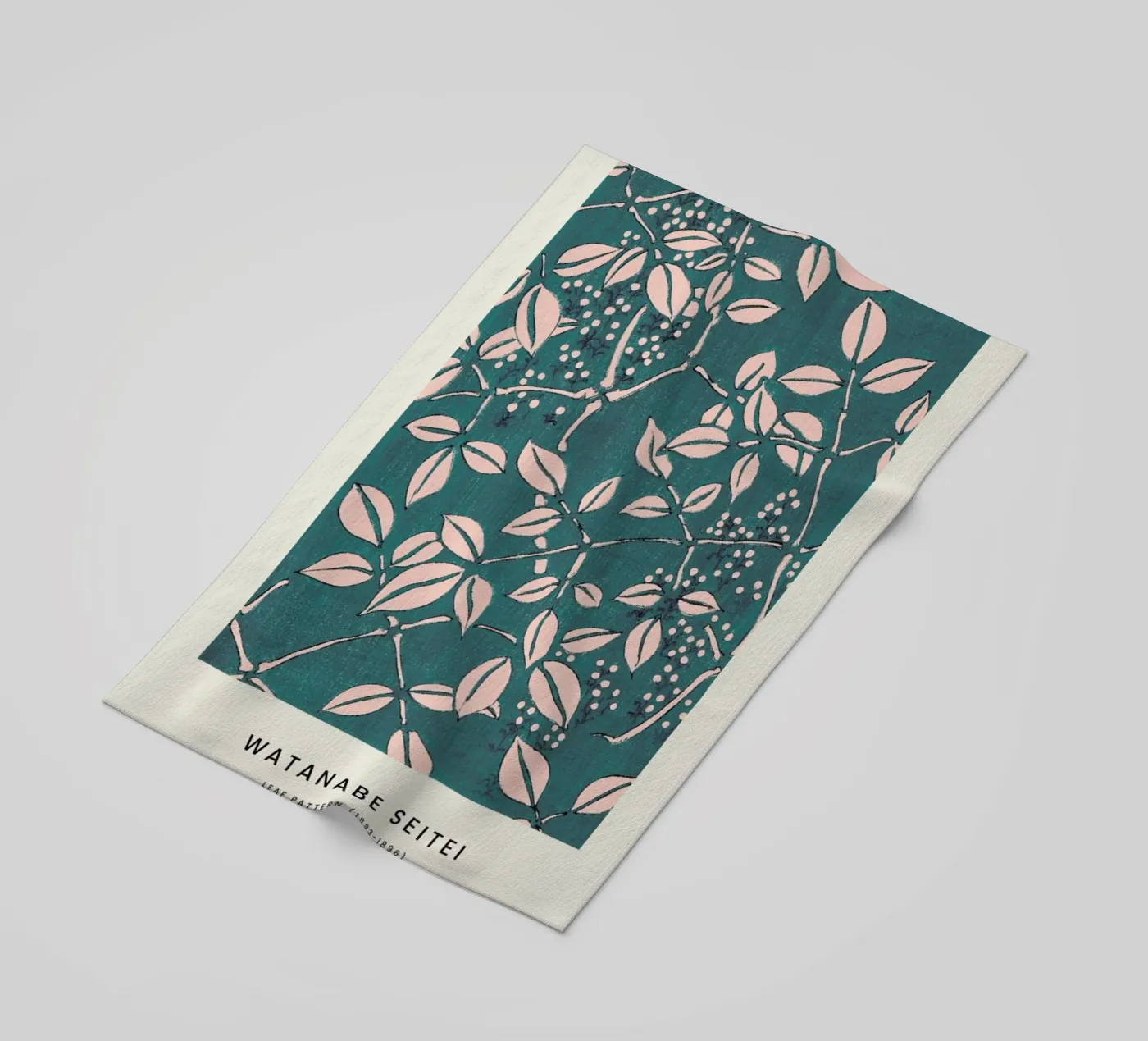 Seitei - Leaf Pattern beach towel by Vintage by JUNIQE