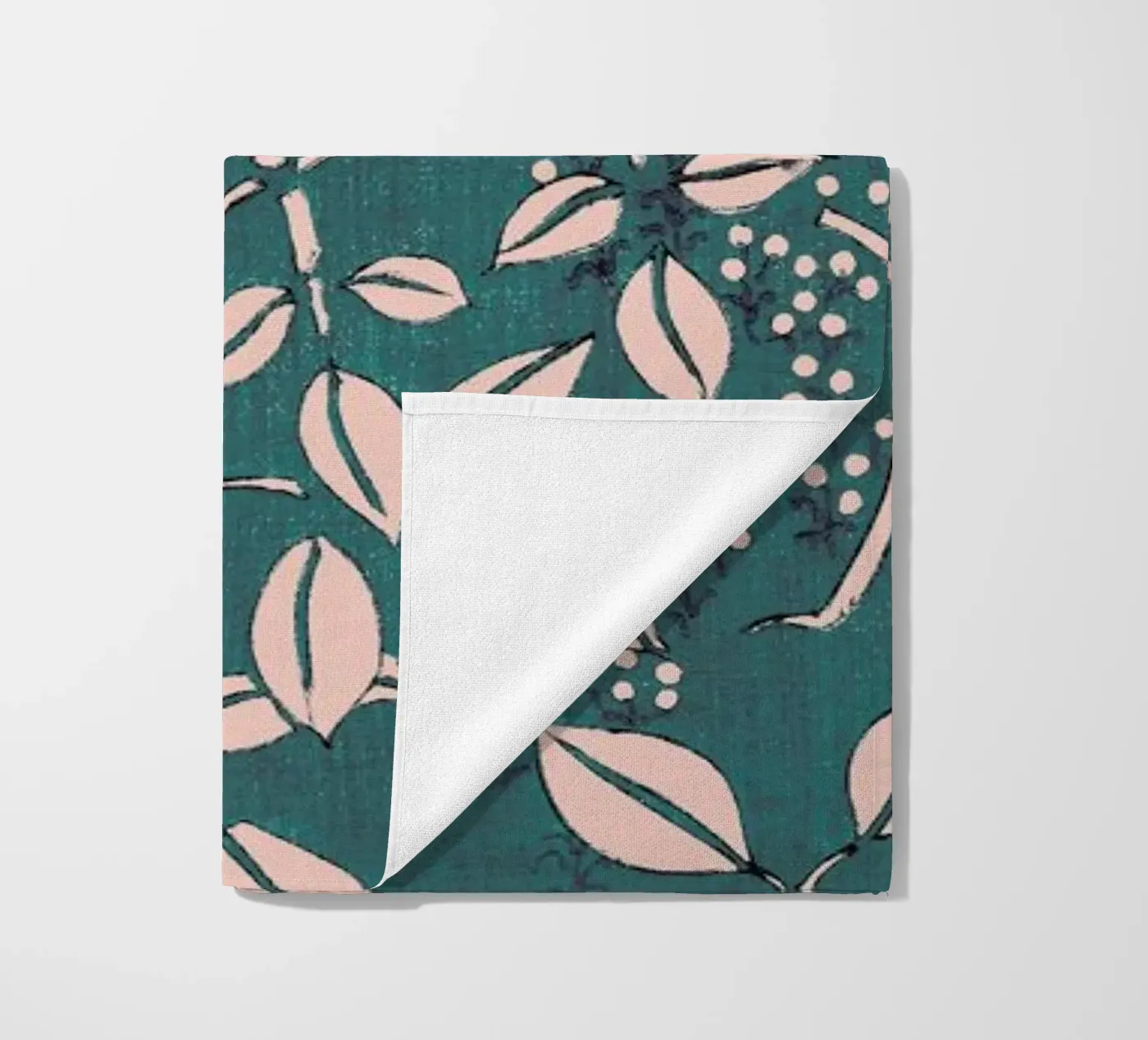 Seitei - Leaf Pattern strandhanddoek van Vintage by JUNIQE