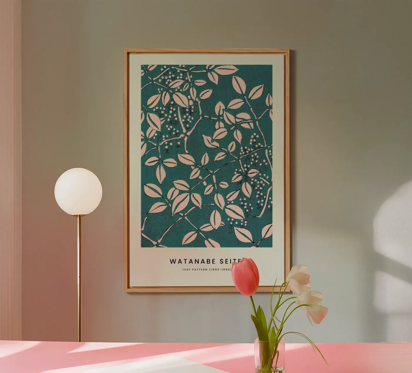 Seitei - Leaf Pattern pannello forex da Vintage by JUNIQE