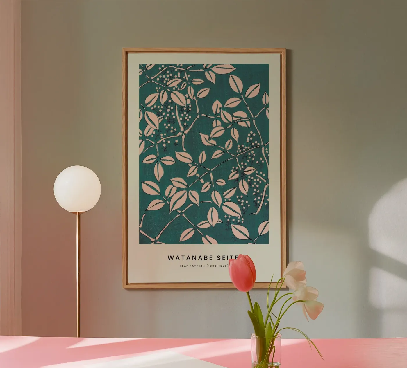 Seitei - Leaf Pattern pannello forex da Vintage by JUNIQE