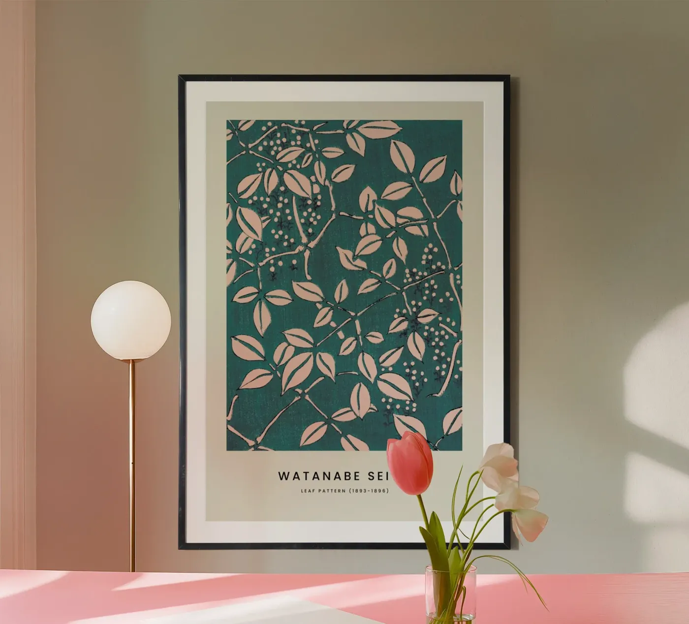 Seitei - Leaf Pattern poster van Vintage by JUNIQE