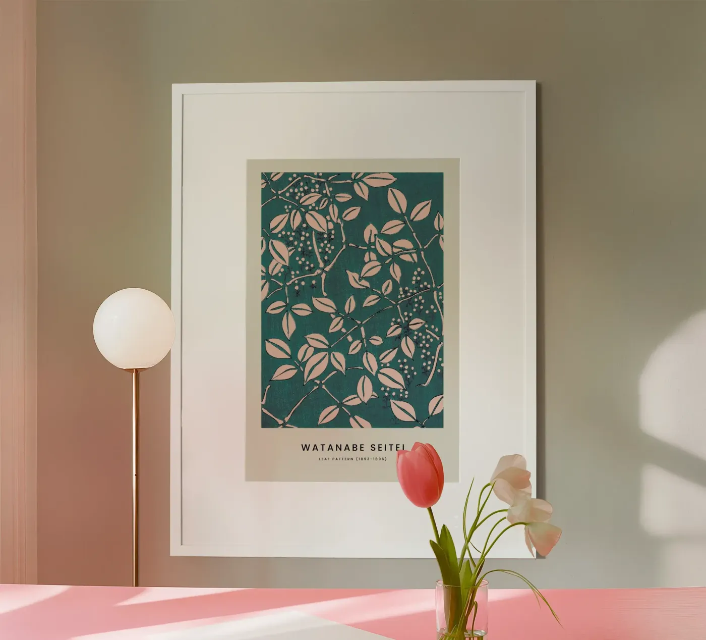 Seitei - Leaf Pattern poster van Vintage by JUNIQE