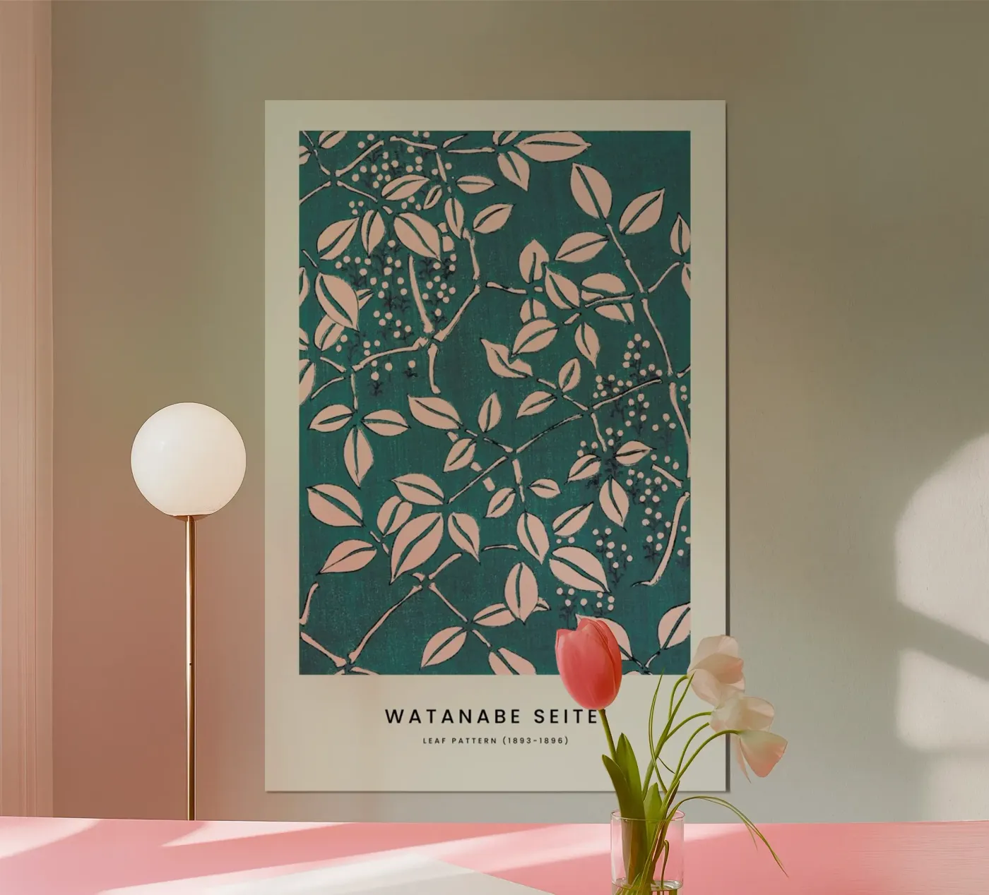 Seitei - Leaf Pattern poster van Vintage by JUNIQE