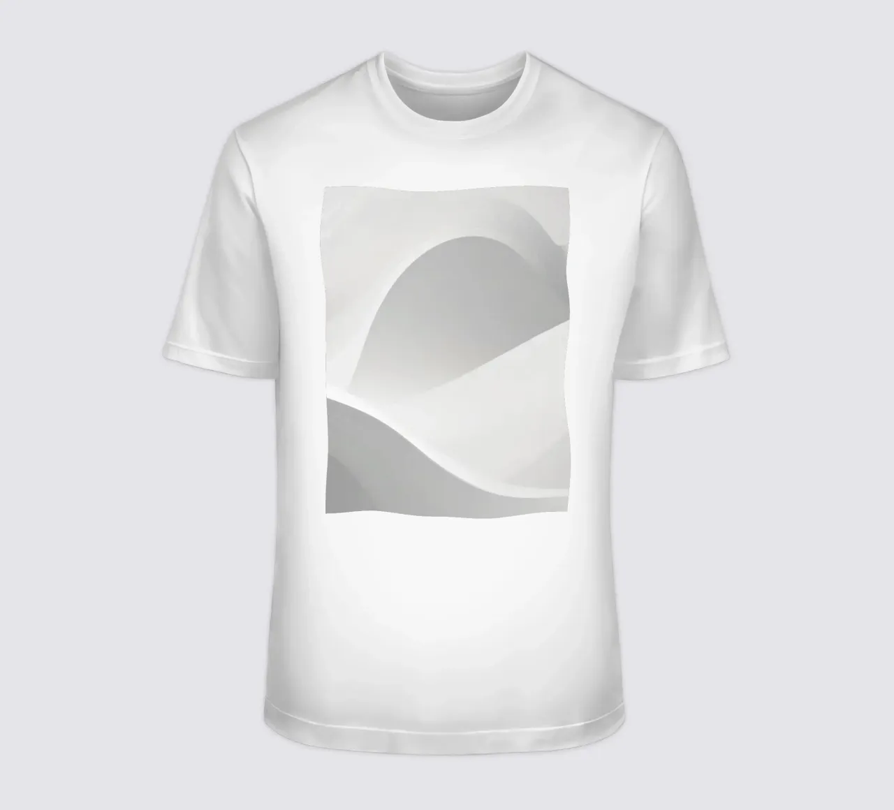 Sanfte weiße Wellen bilden eine abstrakte Komposition T-Shirt von DesignDoodle