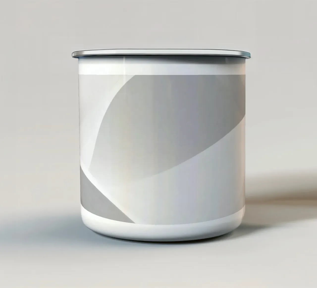 Morbide onde bianche creano una composizione astratta tazza in smalto da DesignDoodle