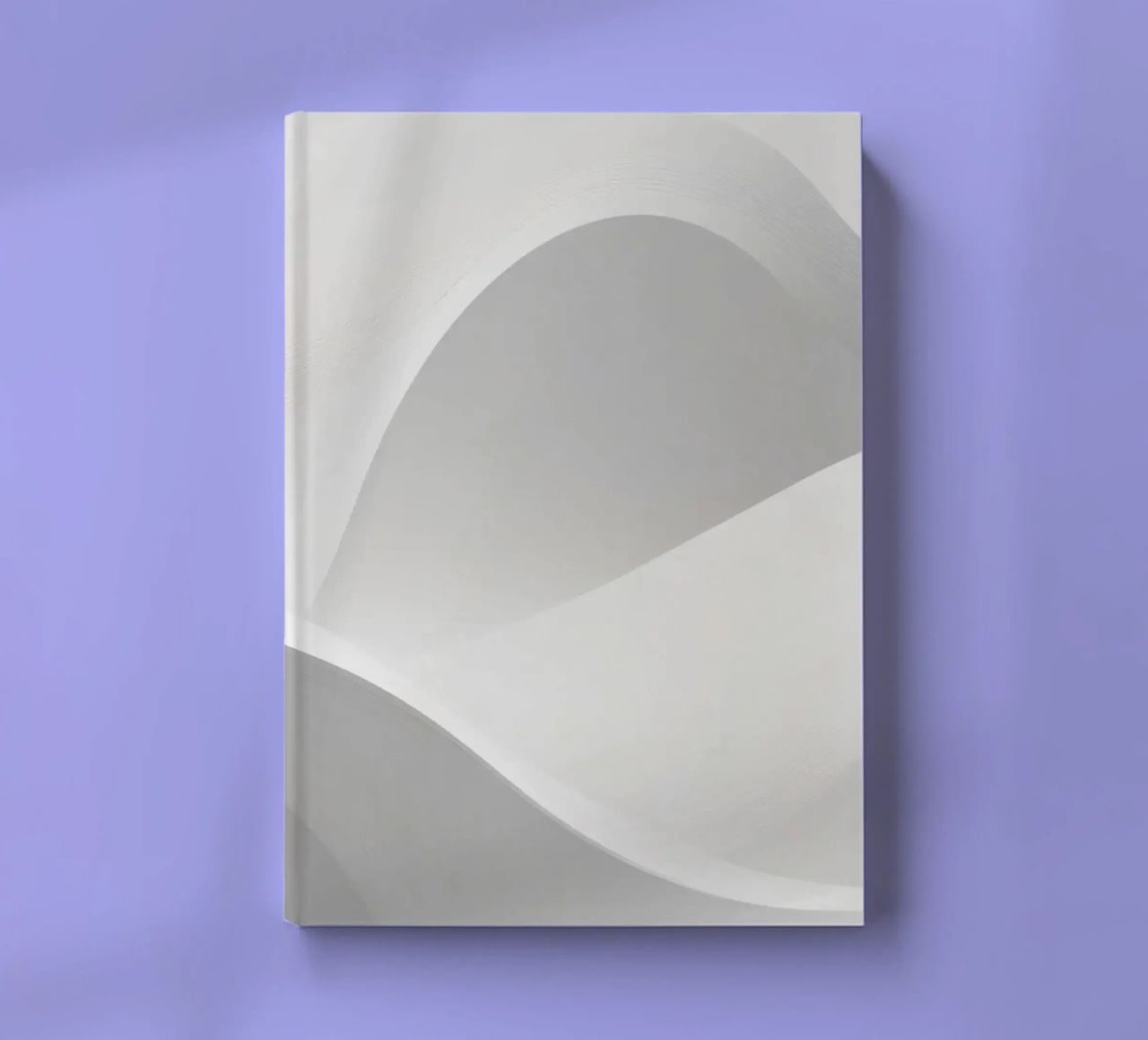 Soft white waves create an abstract composition notebook by DesignDoodle