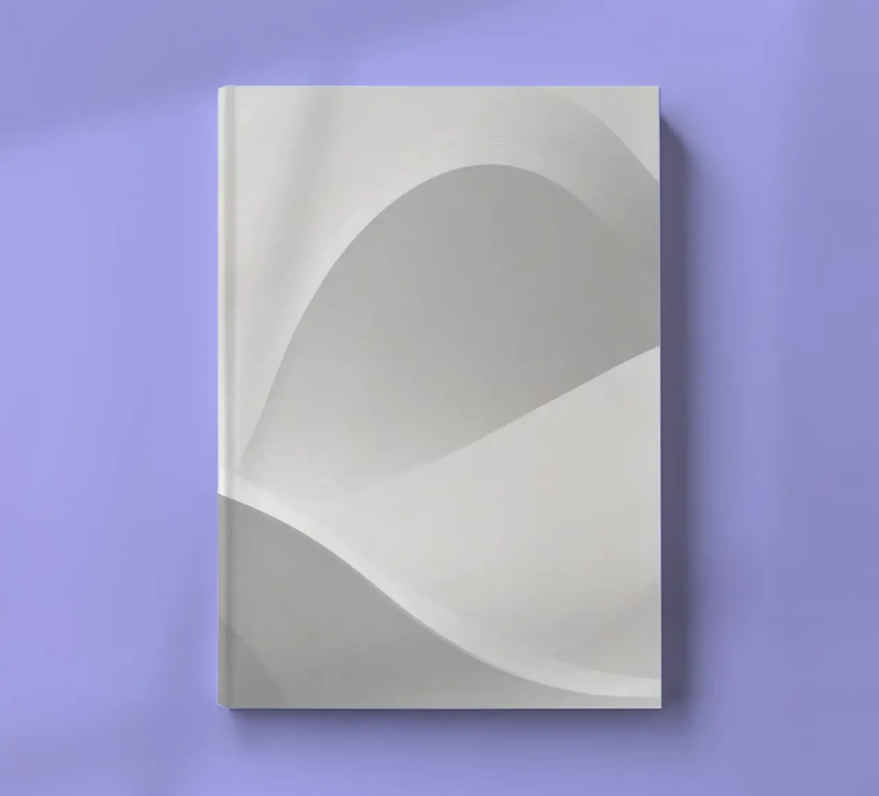Soft white waves create an abstract composition notebook by DesignDoodle