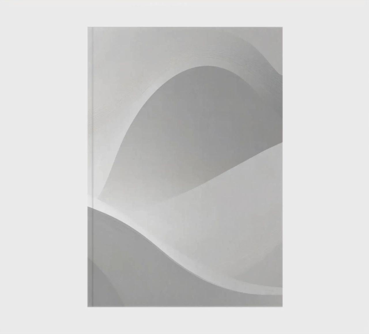 Soft white waves create an abstract composition notebook by DesignDoodle