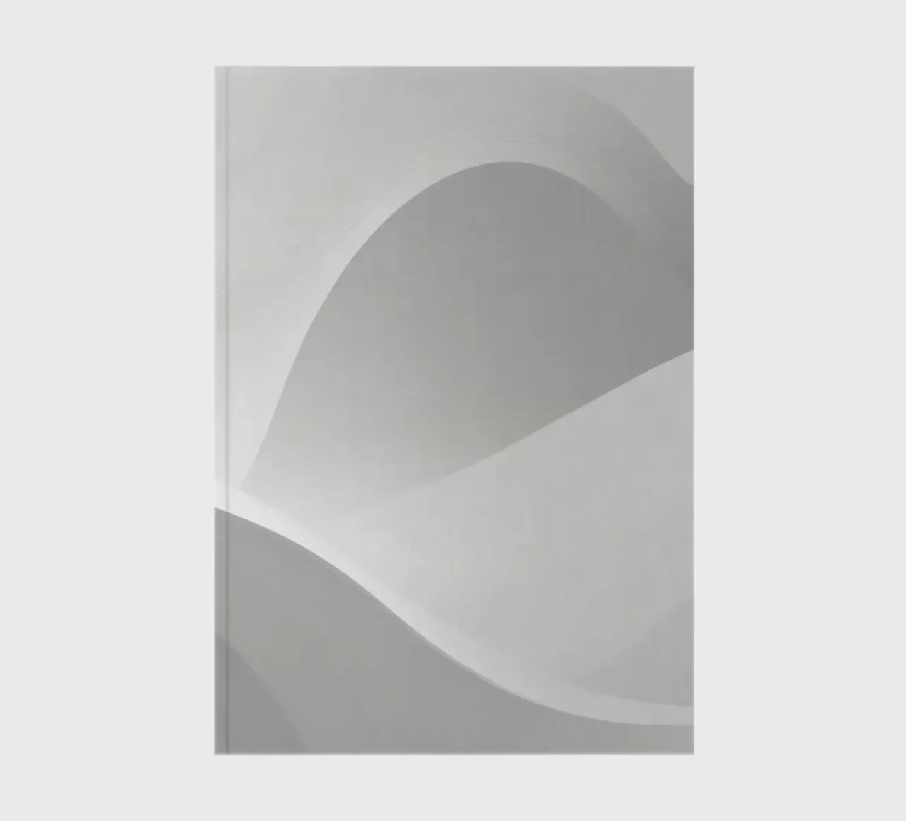 Soft white waves create an abstract composition notebook by DesignDoodle