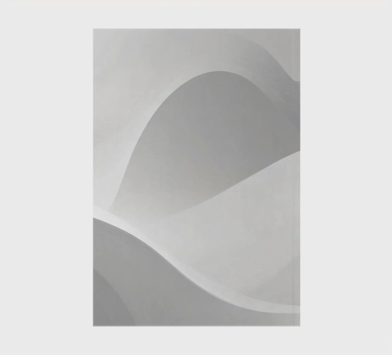 Soft white waves create an abstract composition notebook by DesignDoodle