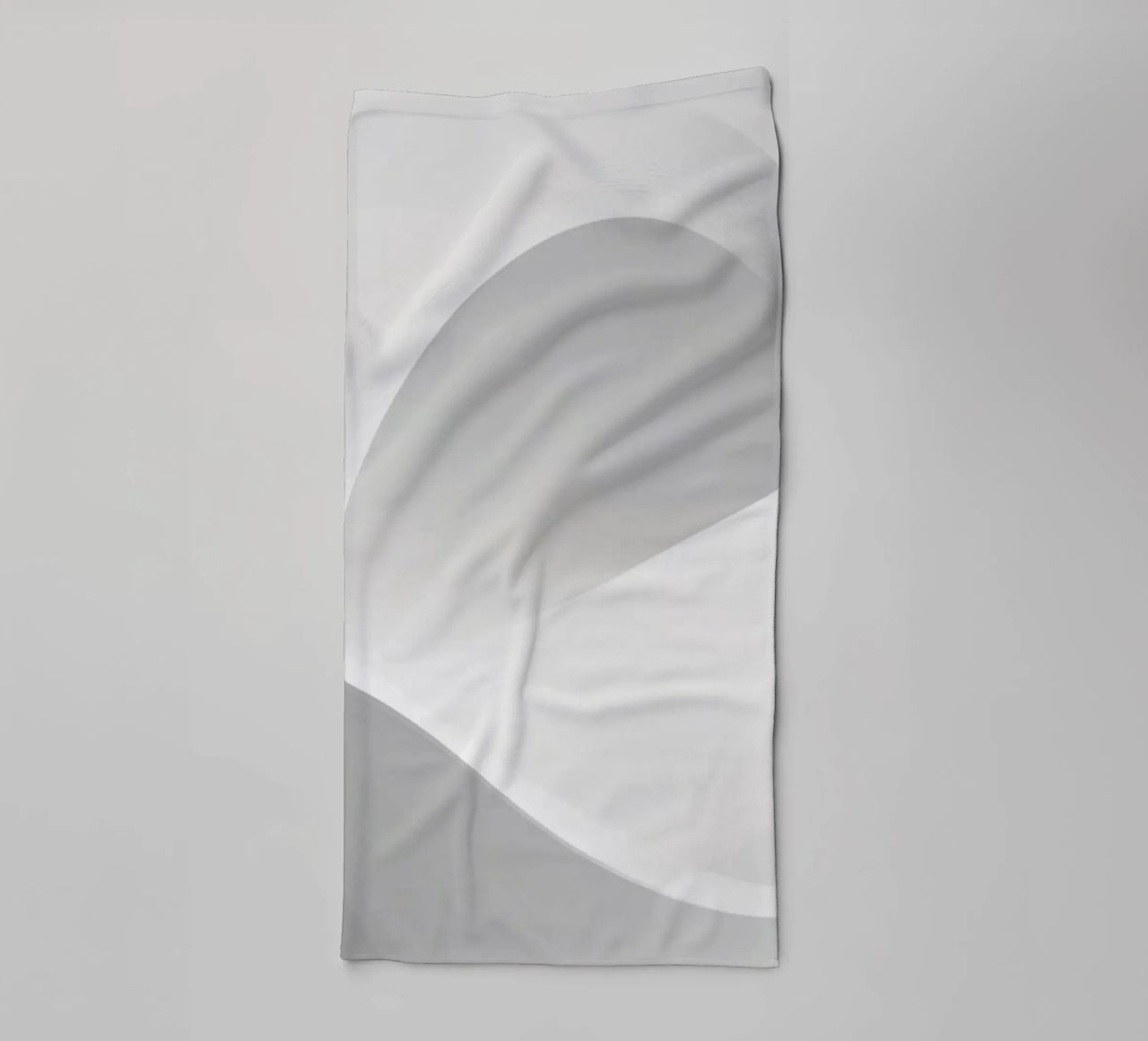 Soft white waves create an abstract composition towel by DesignDoodle