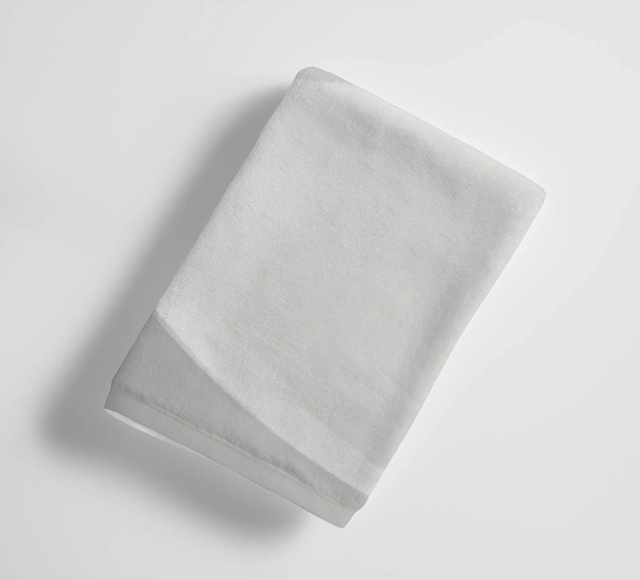 Soft white waves create an abstract composition towel by DesignDoodle