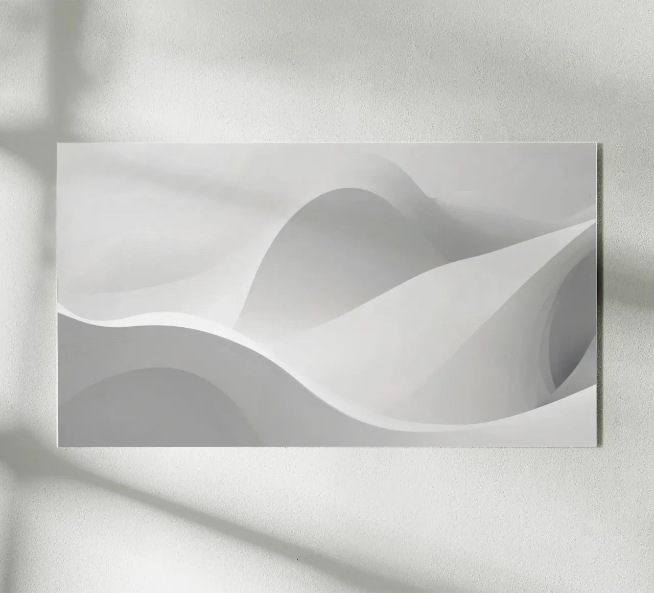 Morbide onde bianche creano una composizione astratta plexiglass da DesignDoodle