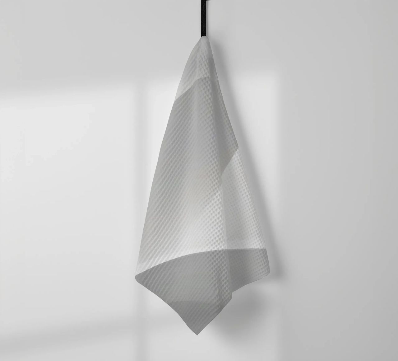 Morbide onde bianche creano una composizione astratta canovaccio da cucina da DesignDoodle