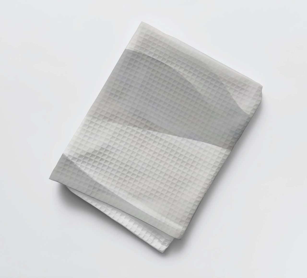 Morbide onde bianche creano una composizione astratta canovaccio da cucina da DesignDoodle