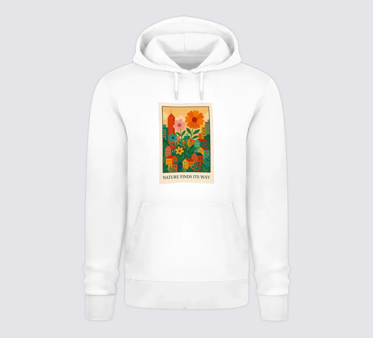 Urban Bloom - Nature Finds Its Way felpa con cappuccio da theister