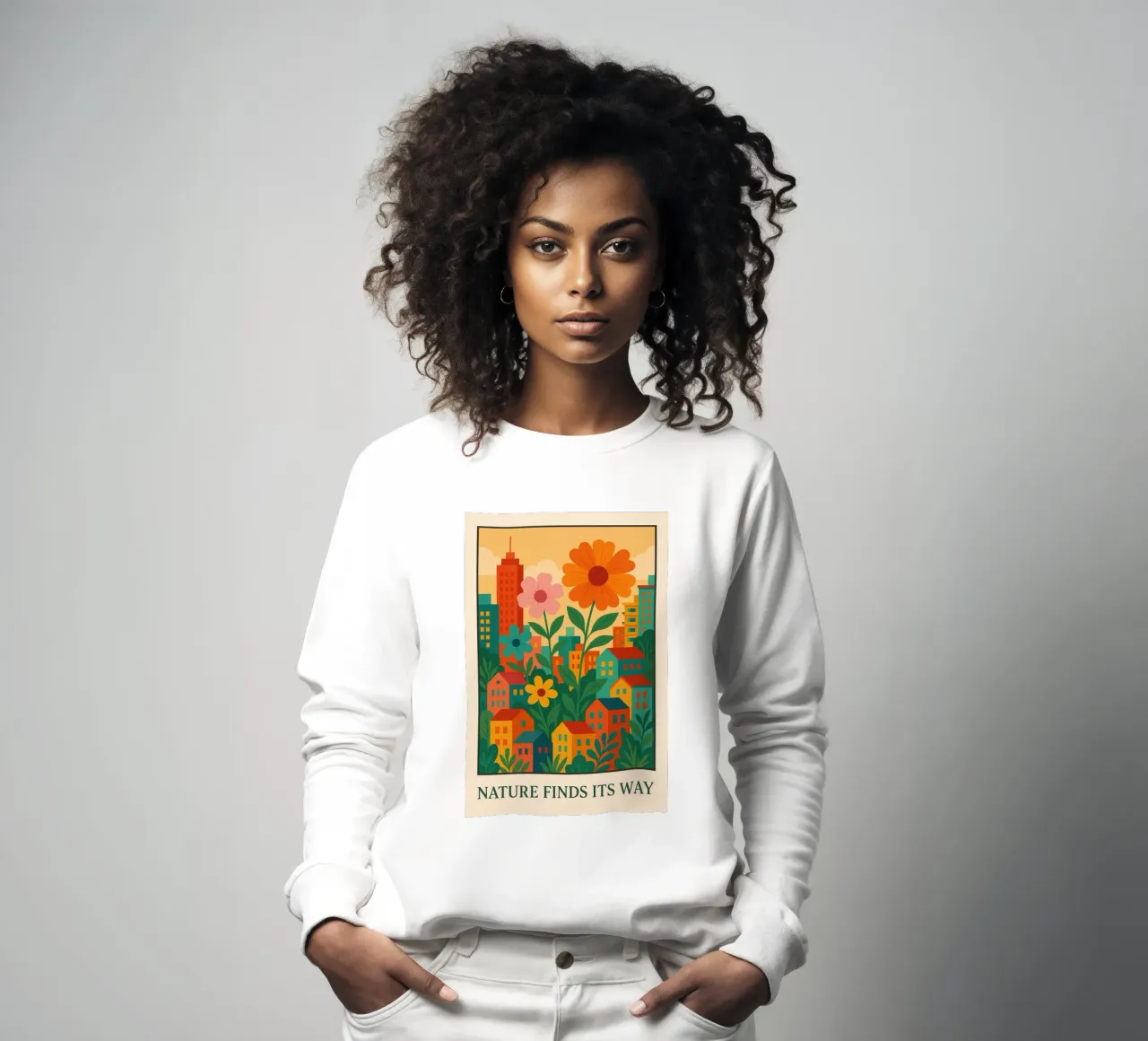 Urban Bloom - Nature Finds Its Way felpa da theister
