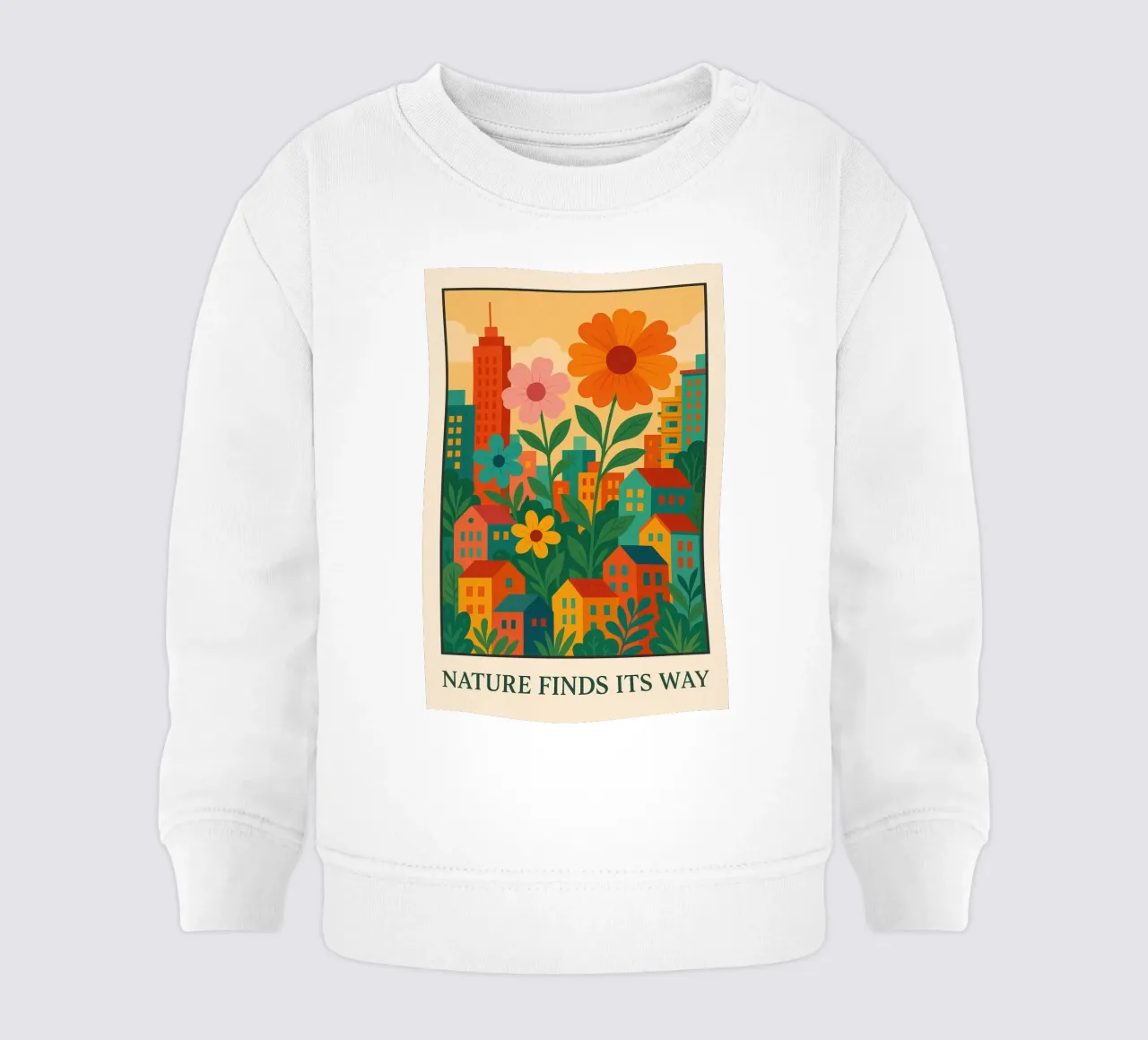 Urban Bloom - Nature Finds Its Way felpa neonato da theister