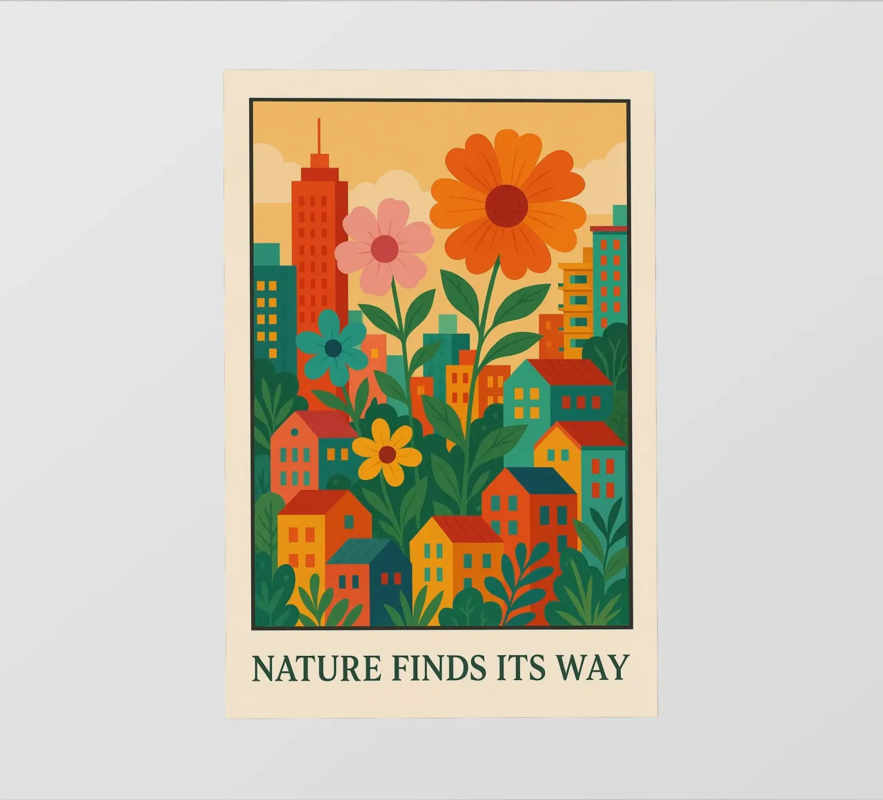 Urban Bloom - Nature Finds Its Way telo in pvc da theister