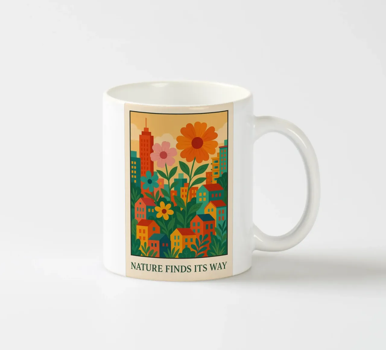 Urban Bloom - Nature Finds Its Way tazza in ceramica da theister