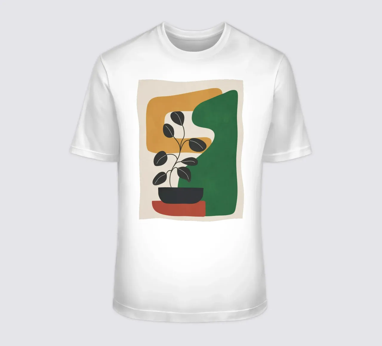 Modern Abstract Minimal Shapes Branches Art 4 T-Shirt von Nadjaa