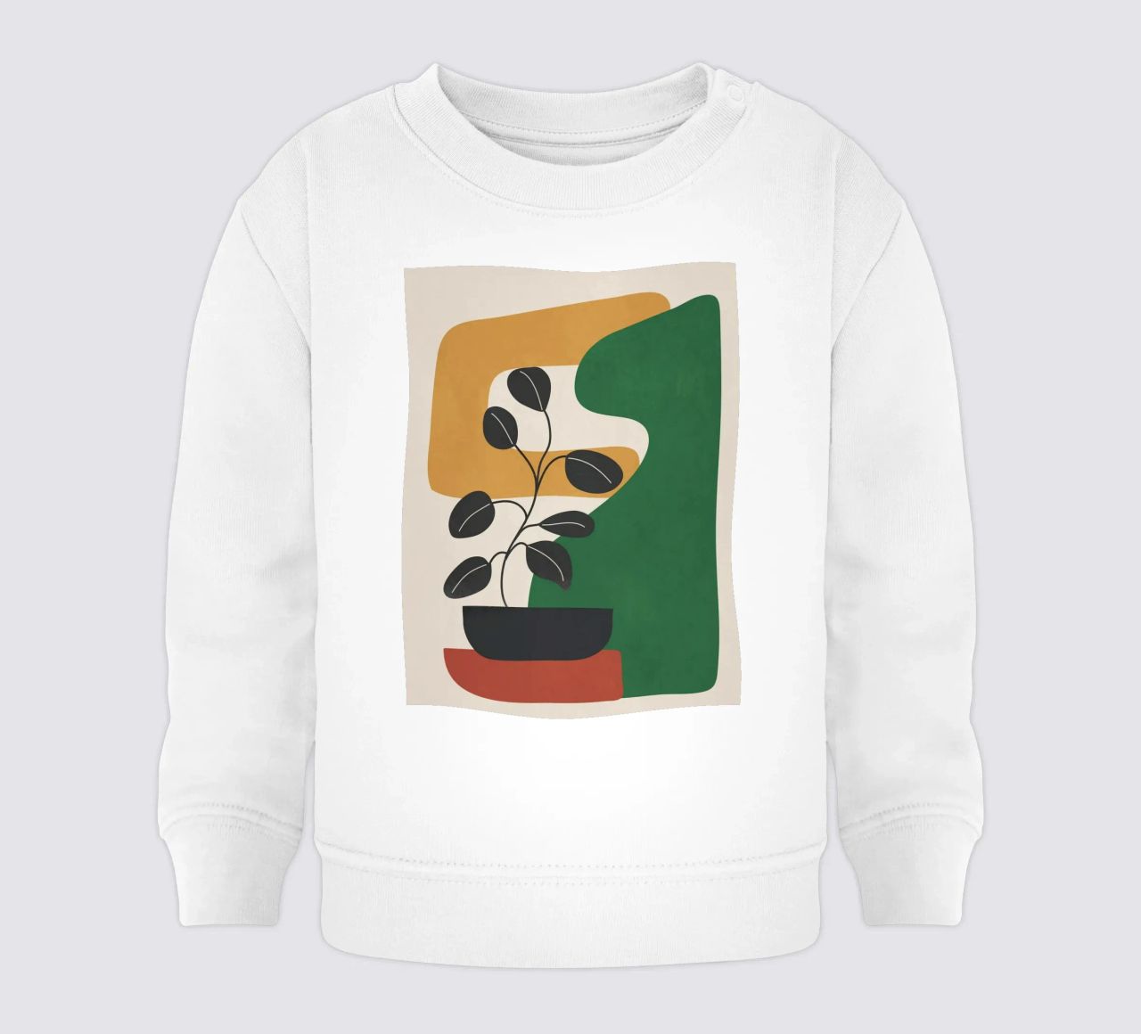 Modern Abstract Minimal Shapes Branches Art 4 felpa neonato da Nadjaa