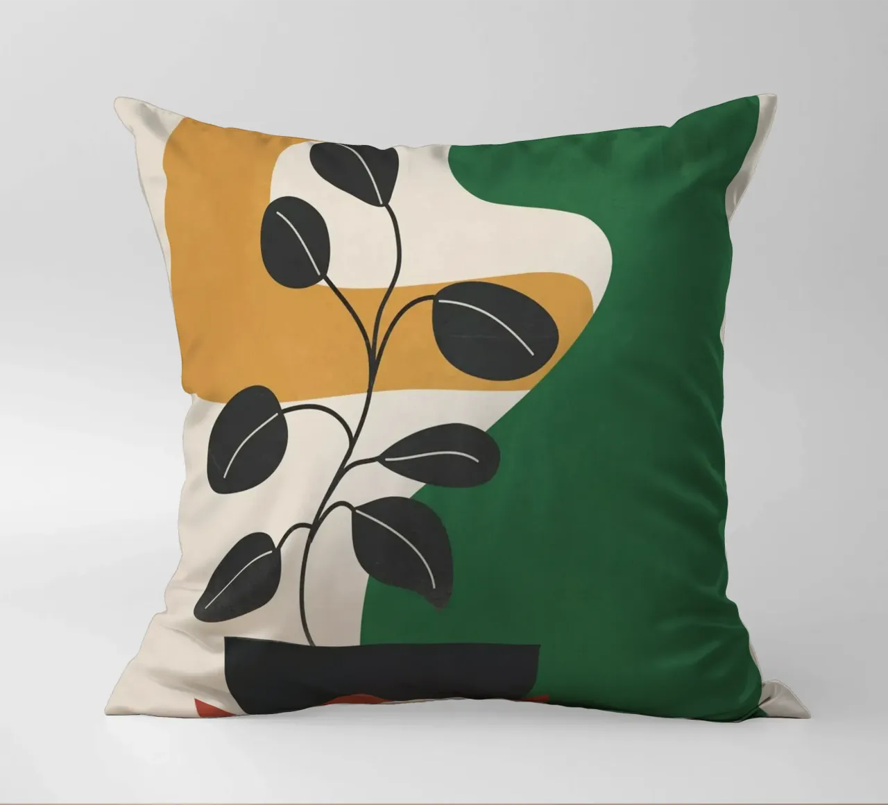 Modern Abstract Minimal Shapes Branches Art 4 cuscino da Nadjaa