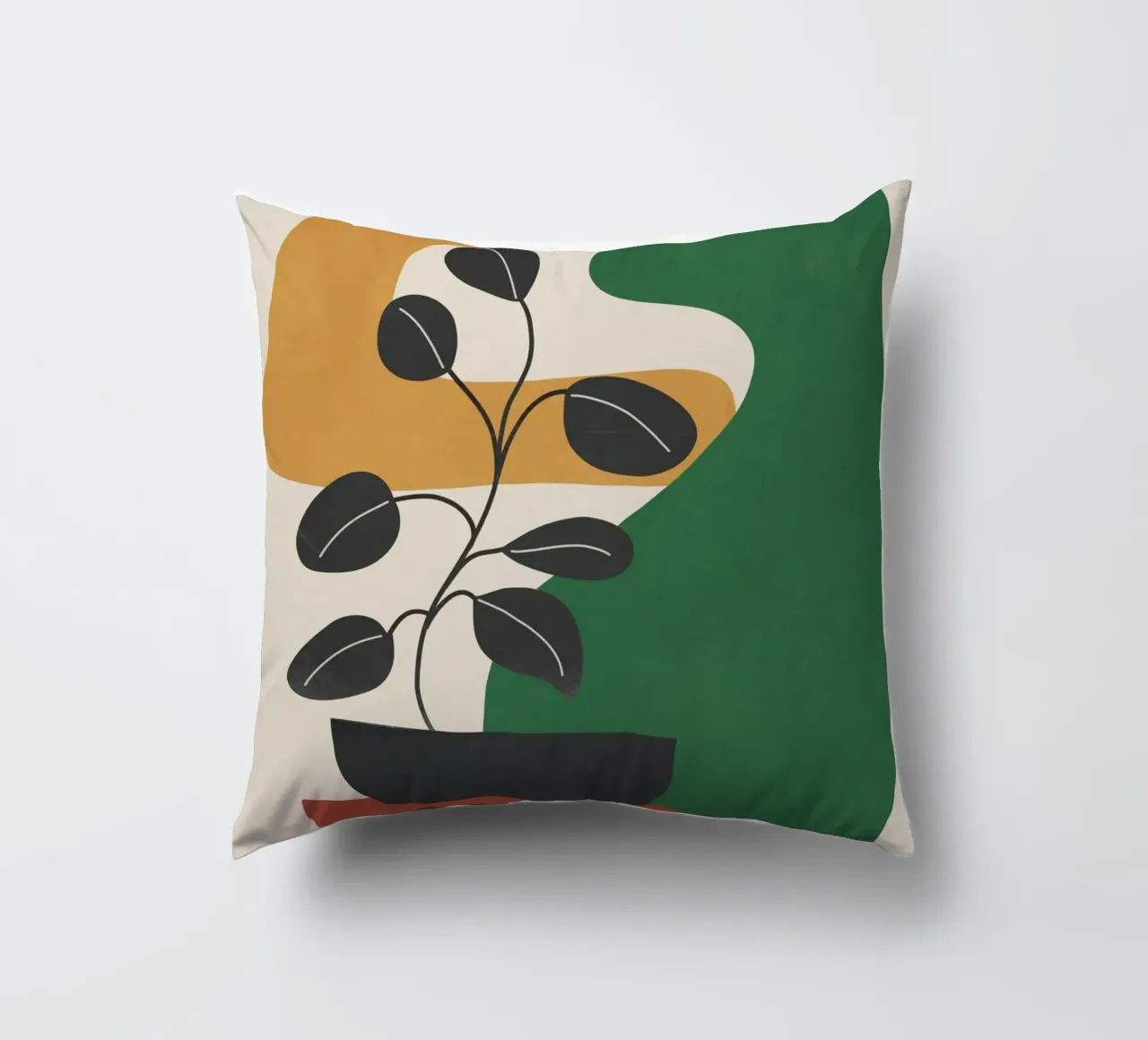 Modern Abstract Minimal Shapes Branches Art 4 cuscino da Nadjaa