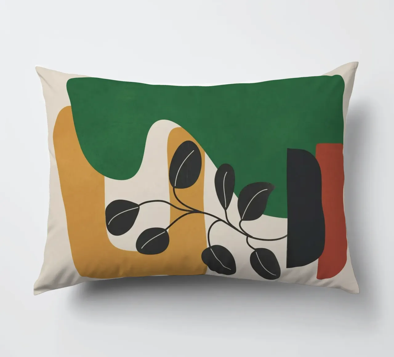 Modern Abstract Minimal Shapes Branches Art 4 Kissen von Nadjaa