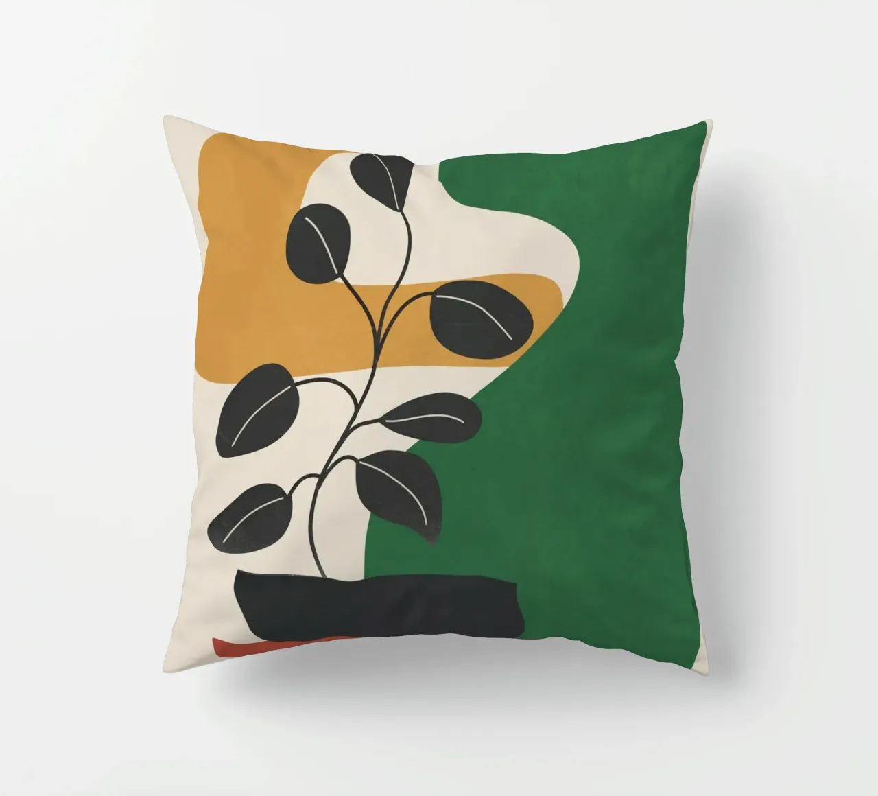 Modern Abstract Minimal Shapes Branches Art 4 cuscino da Nadjaa