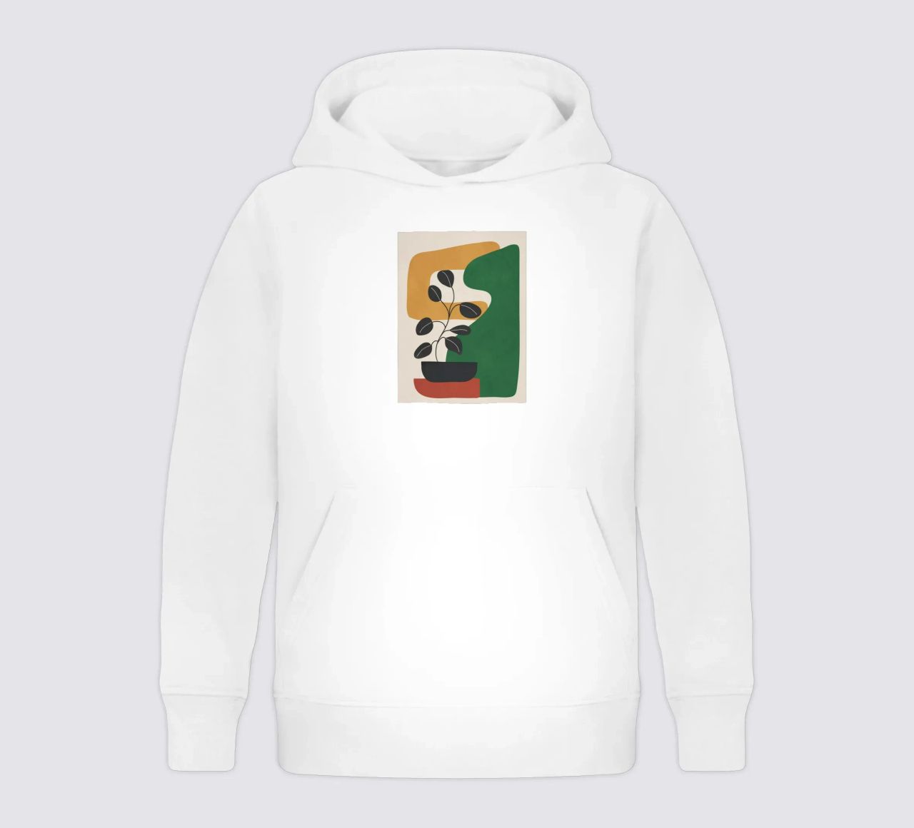 Modern Abstract Minimal Shapes Branches Art 4 felpa bambino con cappuccio da Nadjaa
