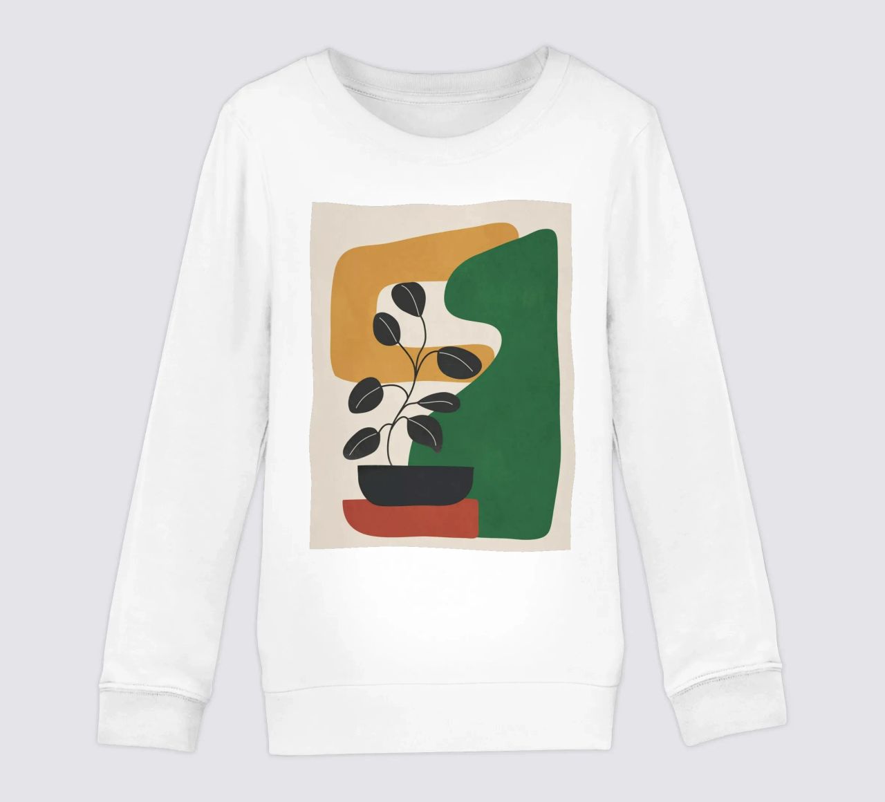 Modern Abstract Minimal Shapes Branches Art 4 felpa bambino da Nadjaa
