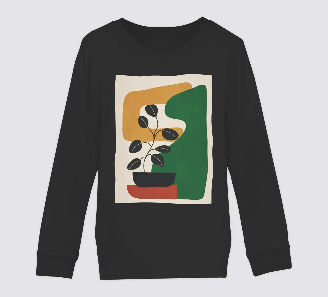 Modern Abstract Minimal Shapes Branches Art 4 felpa bambino da Nadjaa