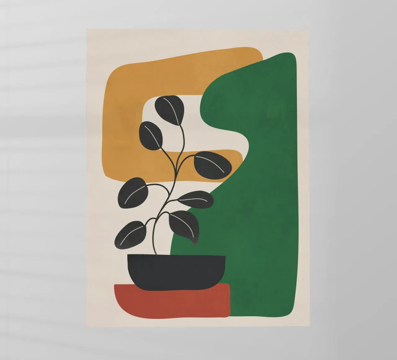 Modern Abstract Minimal Shapes Branches Art 4 pellicola backlit da Nadjaa