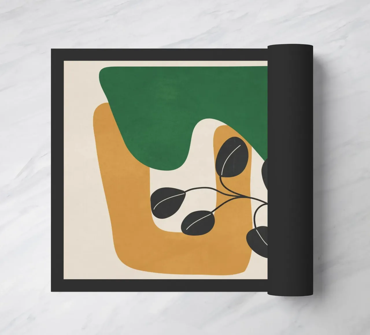 Modern Abstract Minimal Shapes Branches Art 4 Fußmatte von Nadjaa