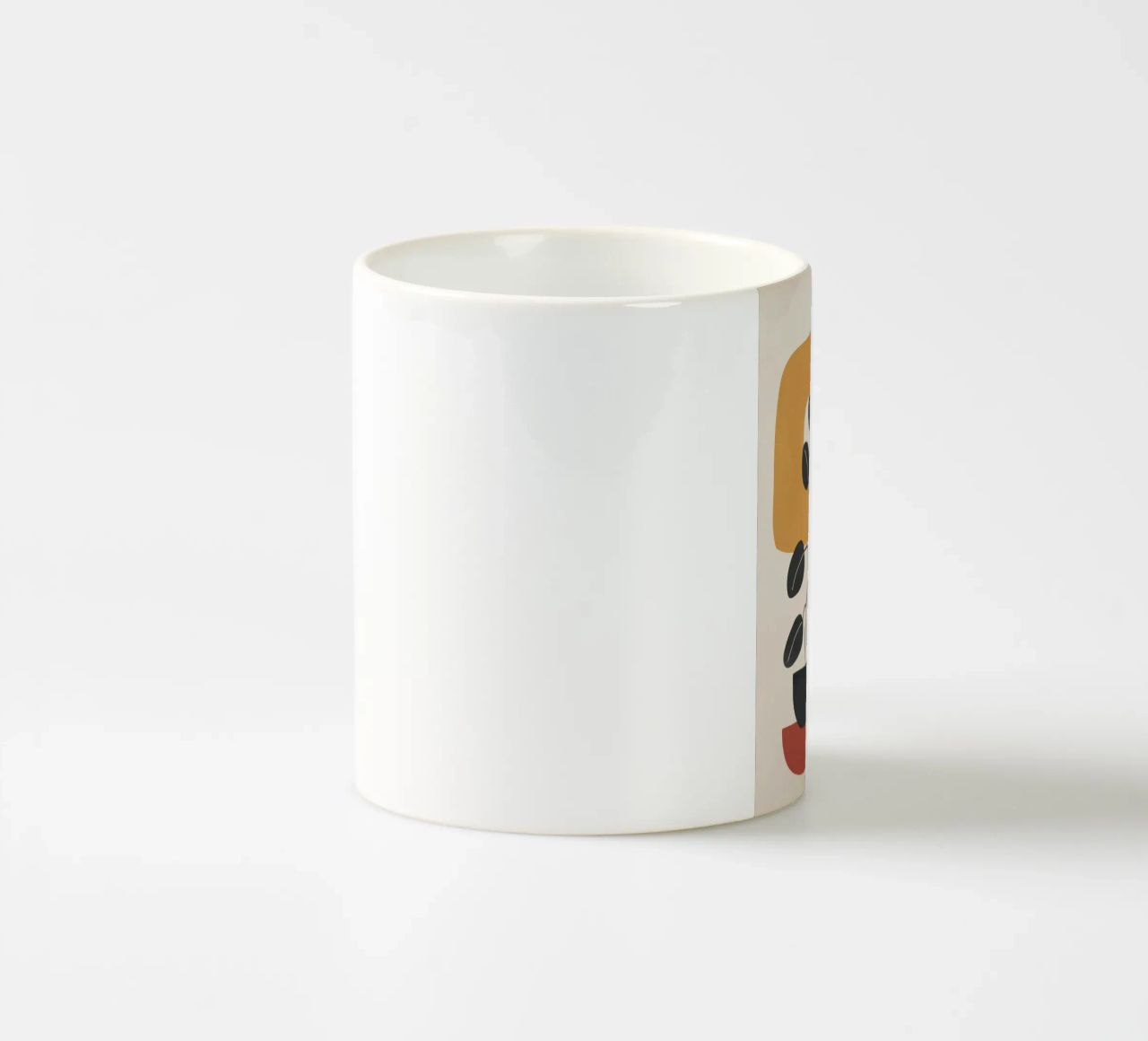 Modern Abstract Minimal Shapes Branches Art 4 tazza in ceramica da Nadjaa