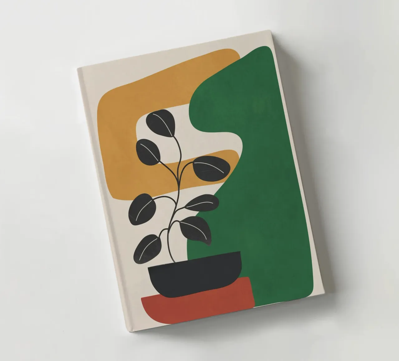 Modern Abstract Minimal Shapes Branches Art 4 notebook by Nadjaa